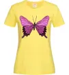 Женская футболка Фіолетово-рожевий метелик Лимонный Женская футболка Фіолетово-рожевий метелик Лимонный фото