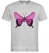 Мужская футболка Фиолетовая бабочка Серый фото