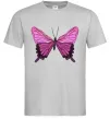 Мужская футболка Фіолетово-рожевий метелик Серый Мужская футболка Фіолетово-рожевий метелик Серый фото