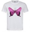 Мужская футболка Фиолетовая бабочка Белый фото