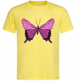 Мужская футболка Фіолетово-рожевий метелик Лимонный фото