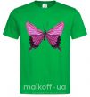 Мужская футболка Фиолетовая бабочка Зеленый фото