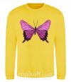 Світшот Фиолетовая бабочка Сонячно жовтий фото