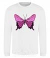 Світшот Фиолетовая бабочка Білий фото