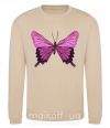 Свитшот Фиолетовая бабочка Песочный фото