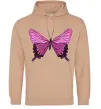 Мужская толстовка (худи) Фіолетово-рожевий метелик Песочный фото