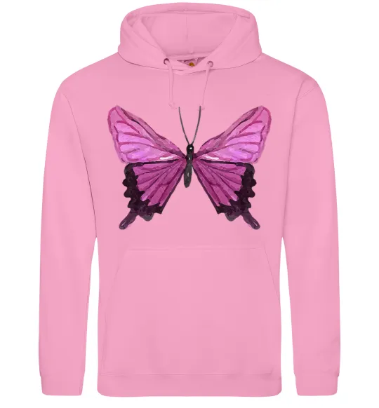 Женская толстовка (худи) Фіолетово-рожевий метелик Розовый фото