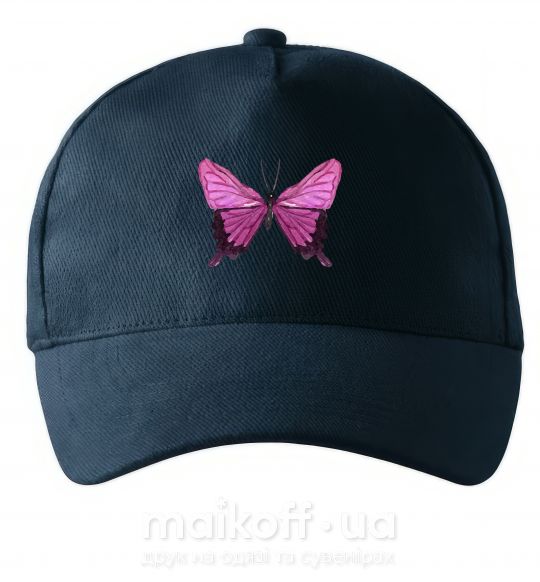 Кепка Фиолетовая бабочка Темно-синий фото