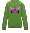 Детский Свитшот Фіолетово-рожевий метелик Лаймовый фото
