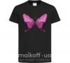 Детская футболка Фиолетовая бабочка Черный фото