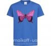 Детская футболка Фиолетовая бабочка Ярко-синий фото