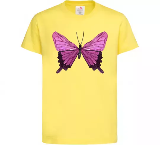 Детская футболка Фіолетово-рожевий метелик Лимонный фото