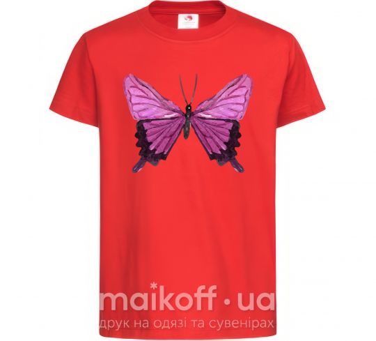 Дитяча футболка Фиолетовая бабочка Червоний фото