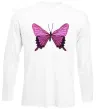 Лонгслив Фіолетово-рожевий метелик Белый фото