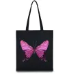 Эко-сумка Фіолетово-рожевий метелик Черный фото