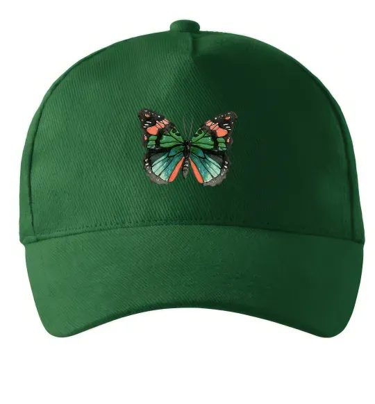 Кепка Помаранчево-зелений метелик Темно-зеленый фото