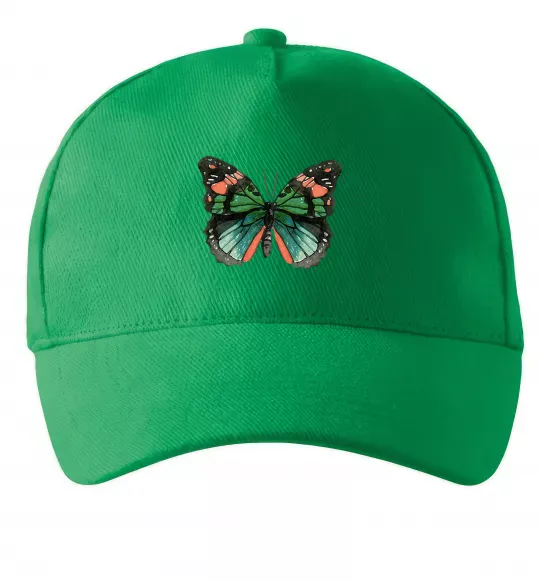 Кепка Помаранчево-зелений метелик Зеленый фото