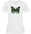 Женская футболка Помаранчево-зелений метелик Белый фото