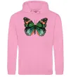 Чоловіча толстовка (худі) Помаранчево-зелений метелик Рожевий Чоловіча толстовка (худі) Помаранчево-зелений метелик Рожевий фото