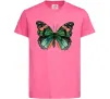 Детская футболка Помаранчево-зелений метелик Ярко-розовый Детская футболка Помаранчево-зелений метелик Ярко-розовый фото