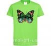 Детская футболка Оранжево-зеленая бабочка Лаймовый фото