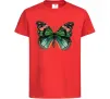Детская футболка Помаранчево-зелений метелик Красный Детская футболка Помаранчево-зелений метелик Красный фото