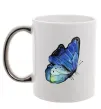 Чашка с цветной ручкой Blue butterfly Серебро Чашка с цветной ручкой Blue butterfly Серебро фото