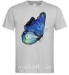 Чоловіча футболка Blue butterfly Сірий фото