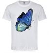 Мужская футболка Blue butterfly Белый фото