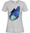 Жіноча футболка Blue butterfly Сірий фото