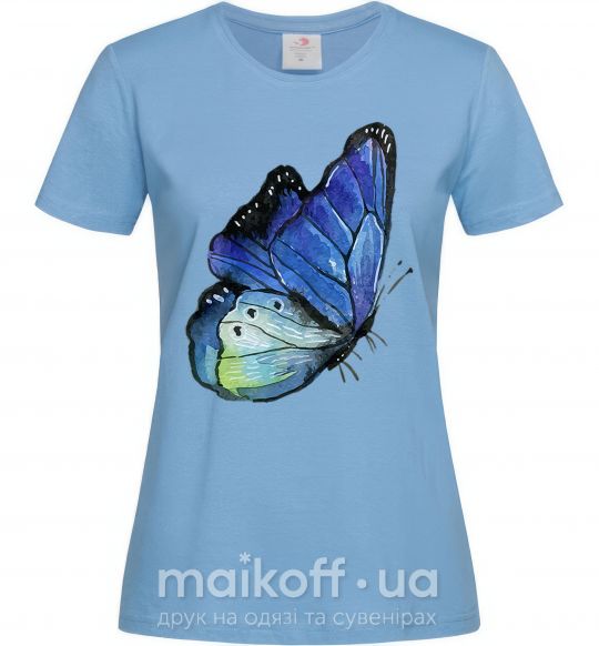 Женская футболка Blue butterfly Голубой фото