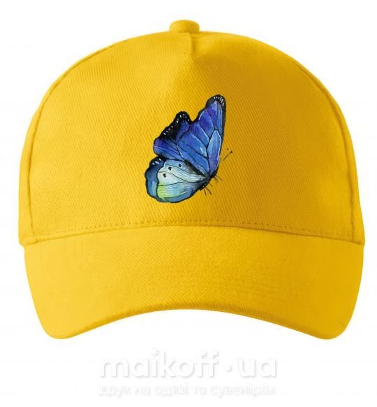 Кепка Blue butterfly Солнечно желтый фото