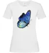 Женская футболка Blue butterfly Белый Женская футболка Blue butterfly Белый фото
