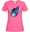 Женская футболка Blue butterfly Ярко-розовый Женская футболка Blue butterfly Ярко-розовый фото