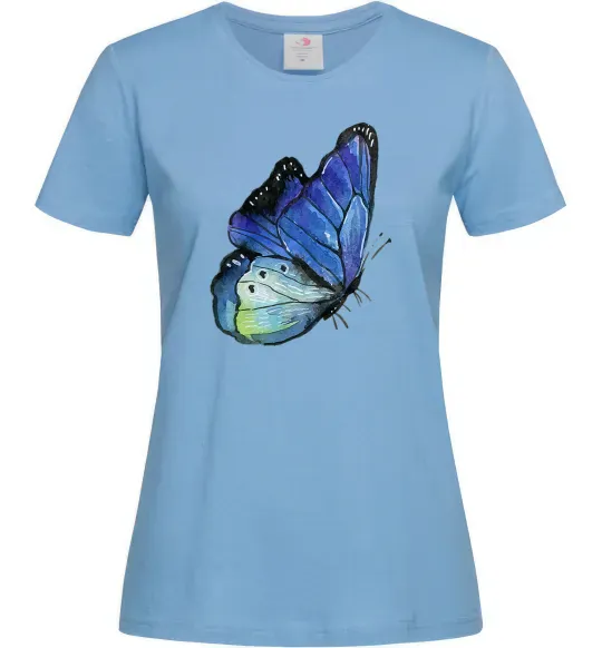 Женская футболка Blue butterfly Голубой фото