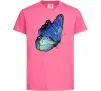 Детская футболка Blue butterfly Ярко-розовый фото