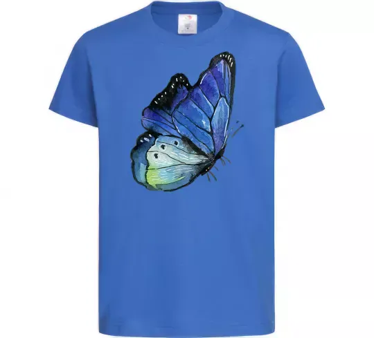 Детская футболка Blue butterfly Ярко-синий фото