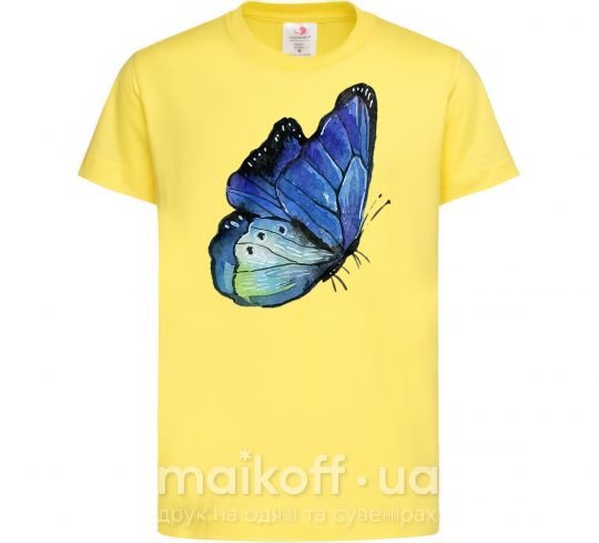 Дитяча футболка Blue butterfly Лимонний фото