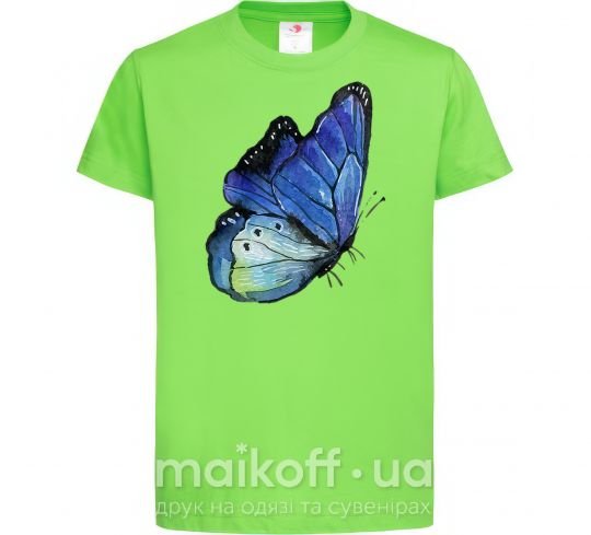 Детская футболка Blue butterfly Лаймовый фото