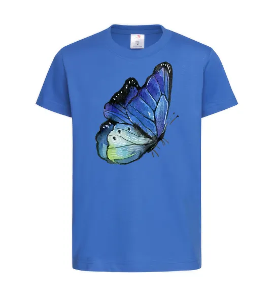 Детская футболка Blue butterfly Ярко-синий фото