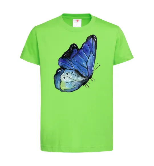 Детская футболка Blue butterfly Лаймовый фото