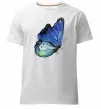 Чоловіча преміум футболка Blue butterfly Білий фото