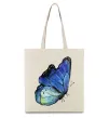 Еко-сумка Blue butterfly Бежевий фото