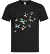 Мужская футболка Малюнок метелики Черный Мужская футболка Малюнок метелики Черный фото