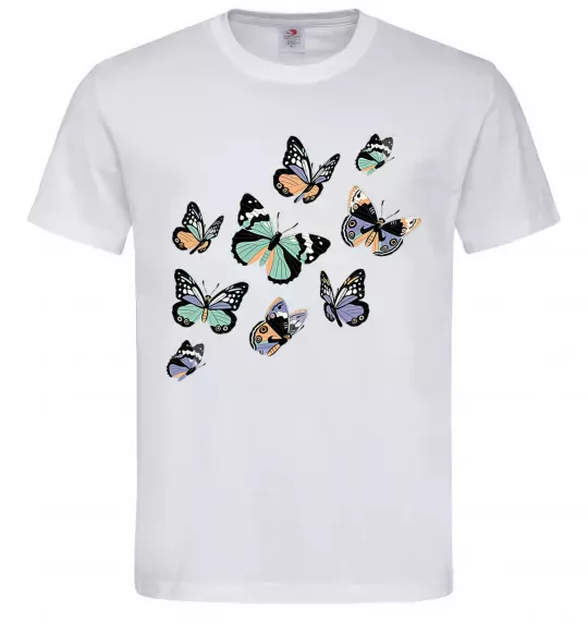 Мужская футболка Малюнок метелики Белый фото