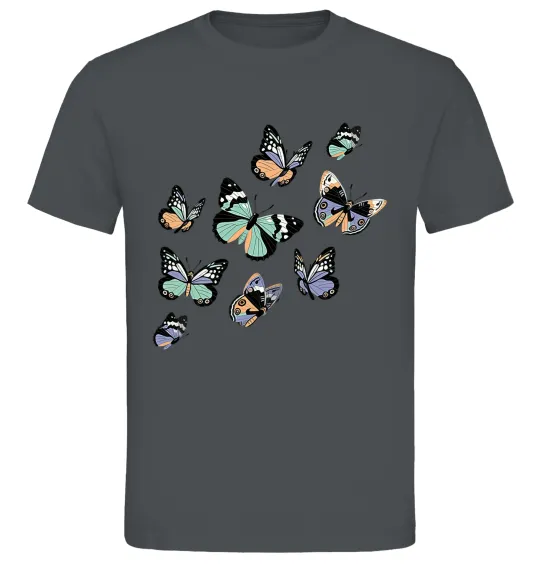Мужская футболка Малюнок метелики Графит фото