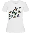 Женская футболка Малюнок метелики Белый Женская футболка Малюнок метелики Белый фото