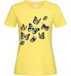 Женская футболка Малюнок метелики Лимонный Женская футболка Малюнок метелики Лимонный фото