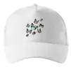 Кепка Малюнок метелики Белый Кепка Малюнок метелики Белый фото