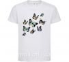 Дитяча футболка Рисунок бабочек Білий фото